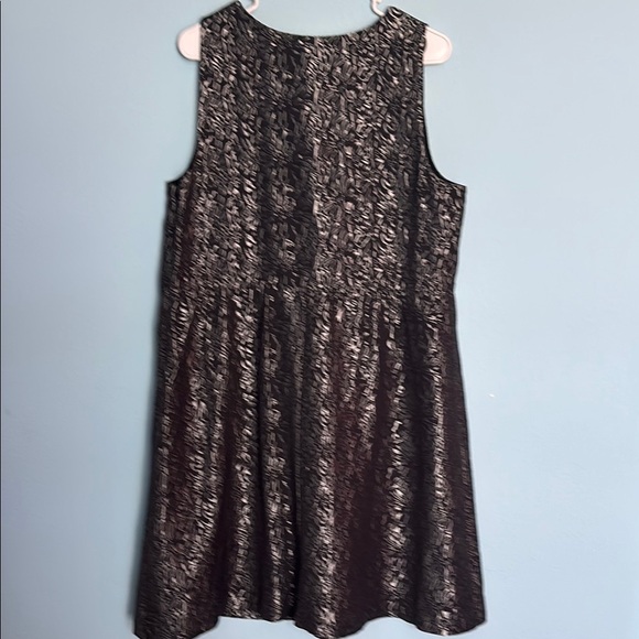 Lane Bryant Sequin Brown V-Neck Midi Dress - Picture 5 of 8